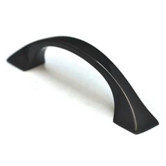 Cal Crystal [VB-214-US10B] Vintage Brass Cabinet Pull Handle - Mission Round - Standard Size - Oil Rubbed Bronze Finish - 3 1/2&quot; C/C - 4 5/16&quot; L