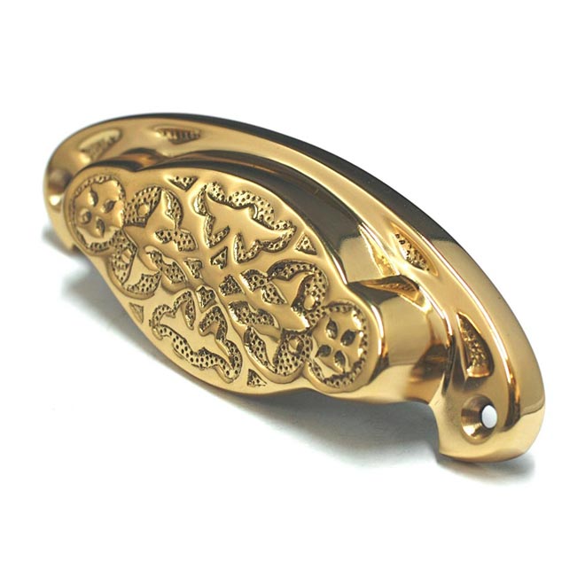 Cal Crystal Bin Pull - VB-37-US3 - Polished Brass Cal Crystal Bin Pull - VB-37-US3 - Polished Brass