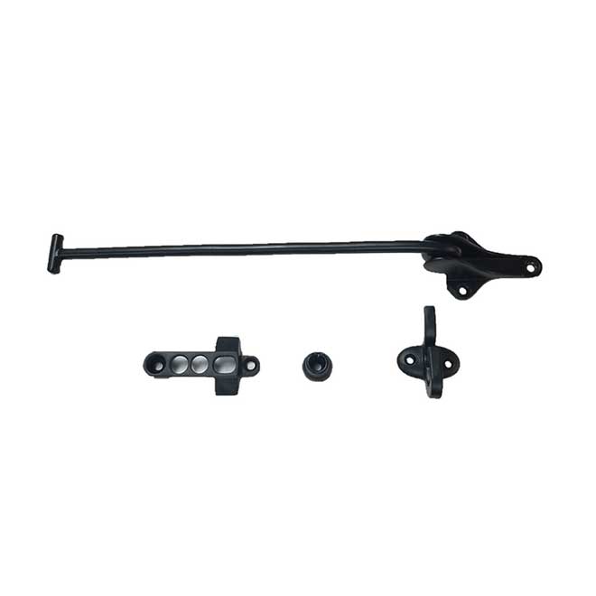 Charleston Hardware [4181.US693] Cast Iron Shutter Stay Zimmerman Flat Black 10 1/2" L