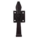 Charleston Hardware [4146.US693] Forged Iron Shutter Dog - Governor Bennett - Plate Mount - 6 1/8&quot; L - Flat Black - Pair