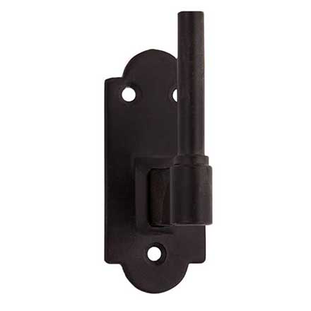 Charleston Hardware [4100.SS] Stainless Steel Shutter Pintle - Plate Mount - 1" Offset - Flat Black