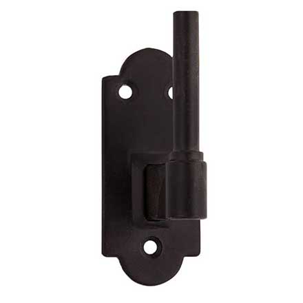 Charleston Hardware [4105.SS] Stainless Steel Shutter Pintle - Plate Mount - 1 1/2&quot; Offset - Flat Black