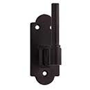 Charleston Hardware [4106.SS] Stainless Steel Shutter Pintle - Plate Mount - 1 3/4" Offset - Flat Black