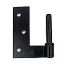 Charleston Hardware [JP1] Stainless Steel Shutter Pintle - Jamb Mount - 1" Offset - Flat Black - 4 Pack