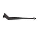 Charleston Hardware [4117.SS] Stainless Steel Shutter Strap Hinge - Bean End - 10" L - 0 Offset - Flat Black - Pair