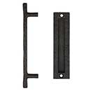 Coastal Bronze [40-800] Solid Bronze Barn Door Finger Pull &amp; Handle Set - Euro Bar Pull - 8&quot; C/C