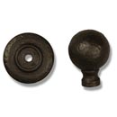 Coastal Bronze [80-800] Solid Bronze Cabinet Knob - Round w/ Back Plate - 1" Dia.
