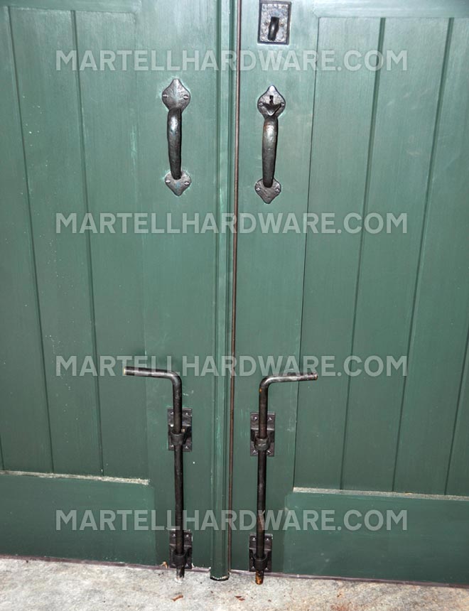 Coastal Bronze [80-100] Bronze Door Cane Bolt Installed