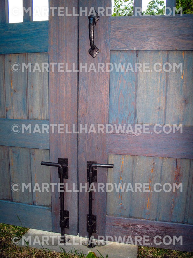 Coastal Bronze [80-100] Bronze Door Cane Bolt Installed