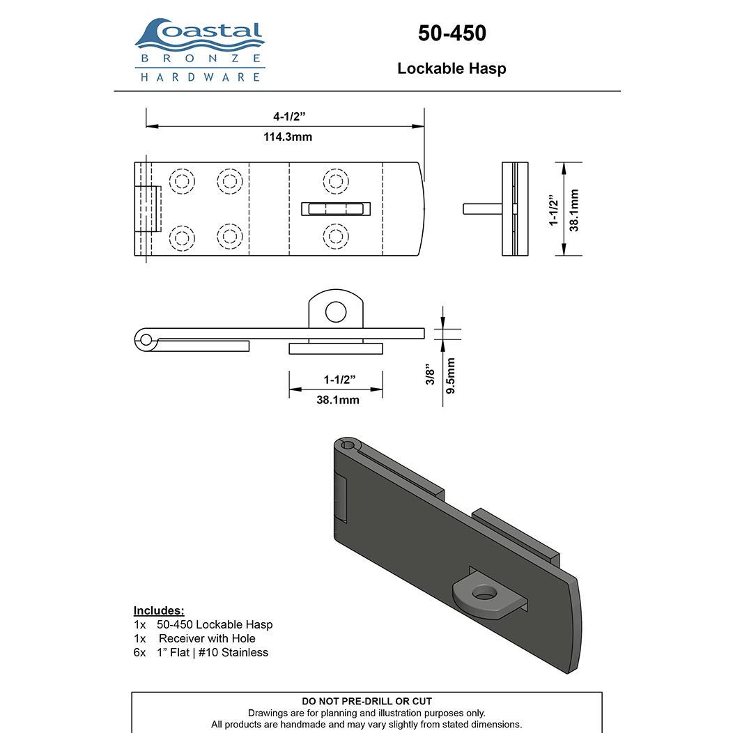 Coastal Bronze [50-450] Hasp Latch