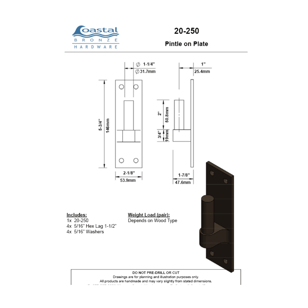 Coastal Bronze [20-250] Plate  Pintle