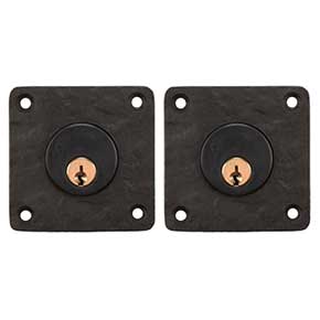 Coastal Bronze [30-290-D] Solid Bronze Door Deadbolt - Large Square Plate - Double Cylinder - 2 3/4" x 2 3/4" Plate