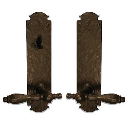 Coastal Bronze [320-00-PAT] Solid Bronze Patio / Storm Door Entry Set - Large Euro Plate - 11&quot; H x 2 3/4&quot; W
