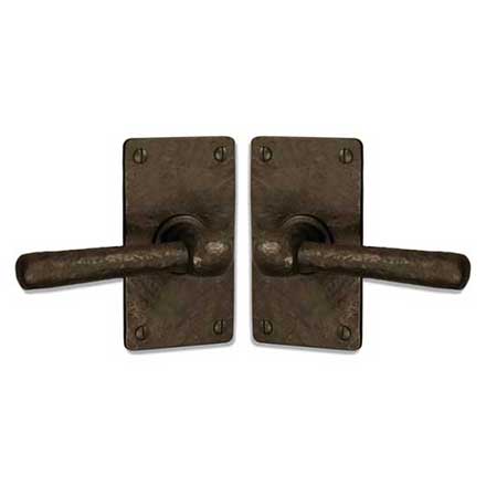 Coastal Bronze [100-00-DUM] Solid Bronze Dummy Door Handleset - Double - Small Square Plate - 5" H x 2 3/4" W