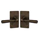 Coastal Bronze [100-00-DUM] Solid Bronze Dummy Door Handleset - Double - Small Square Plate - 5&quot; H x 2 3/4&quot; W