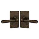 Coastal Bronze [100-00-DUM] Solid Bronze Dummy Door Handleset - Double - Small Square Plate - 5&quot; H x 2 3/4&quot; W