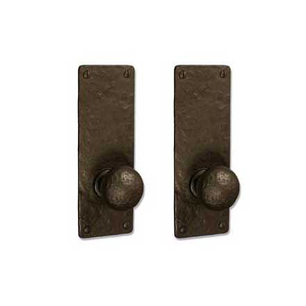 Coastal Bronze [110-00-DUM] Solid Bronze Dummy Door Handleset - Double - Medium Square Plate - 8" H x 2 3/4" W