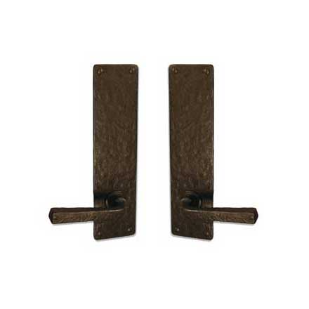 Coastal Bronze [120-00-DUM] Solid Bronze Dummy Door Handleset - Double - Large Square Plate - 11&quot; H x 2 3/4&quot; W