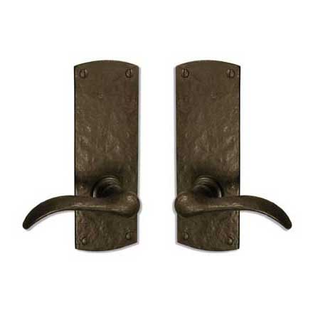 Coastal Bronze [210-00-DUM] Solid Bronze Dummy Door Handleset - Double - Medium Arch Plate - 8" H x 2 3/4" W