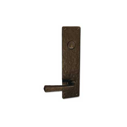 Coastal Bronze 120 Series Solid Bronze Tubular Latch &amp; Bolt Door Entry Set - Large Square Plate - 11&quot; H x 2 3/4&quot; W