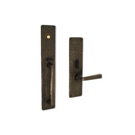 Coastal Bronze 130 Series Solid Bronze Mortise Door Entry Set - Tall Square Plate - 18" H x 2 3/4" W