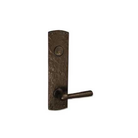 Coastal Bronze 220 Series Solid Bronze Tubular Latch &amp; Bolt Door Entry Set - Large Arch Plate - 11&quot; H x 2 3/4&quot; W