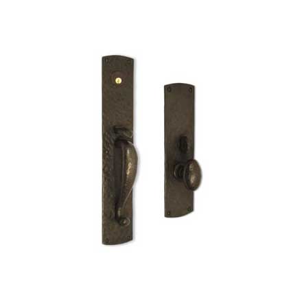 Coastal Bronze 230 Series Solid Bronze Mortise Door Entry Set - Tall Arch Plate - 18&quot; H x 2 3/4&quot; W