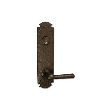 Coastal Bronze 320 Series Solid Bronze Tubular Latch &amp; Bolt Door Entry Set - Large Euro Plate - 11&quot; H x 2 3/4&quot; W