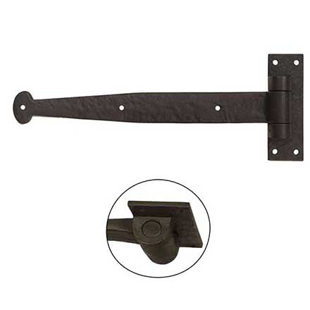 Coastal Bronze [20-381-B-LH] Solid Bronze Gate Band Hinge Set - Loose Pin - Left Hand - Bean End - 2" H x 30" L