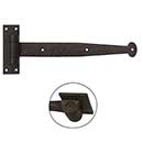 Coastal Bronze [20-380-B-RH] Solid Bronze Gate Band Hinge Set - Loose Pin - Right Hand - Bean End - 2" H x 17" L