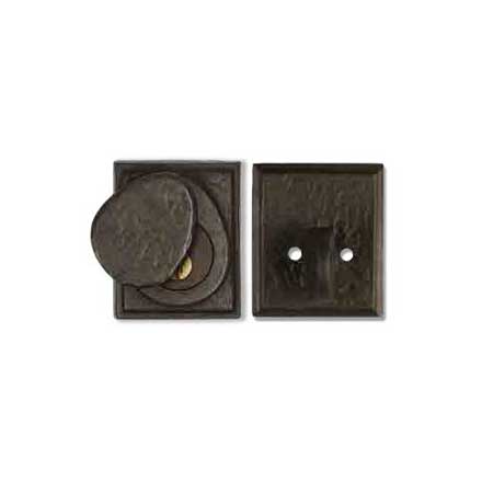Coastal Bronze [30-100] Solid Bronze Door Deadbolt - Square Plate - Single Cylinder - 2 1/2" x 3" Plate