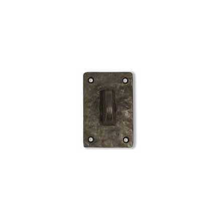 Coastal Bronze [30-250] Solid Bronze Patio Door Bolt - Square Plate - 2&quot; x 3&quot; Plate