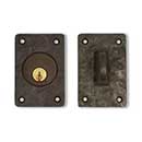 Coastal Bronze [30-265] Solid Bronze Patio Door Deadbolt - Square Plate - Single Cylinder - 2" x 3" Plate