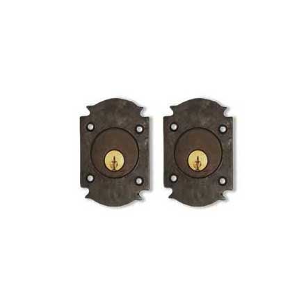 Coastal Bronze [30-275-D] Solid Bronze Patio Door Deadbolt - Euro Plate - Double Cylinder - 2" x 3" Plate