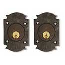 Coastal Bronze [30-275-D] Solid Bronze Patio Door Deadbolt - Euro Plate - Double Cylinder - 2" x 3" Plate