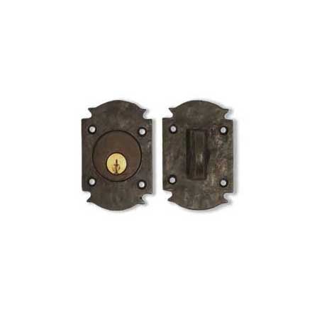 Coastal Bronze [30-275-SL] Solid Bronze Patio Door Deadbolt - Euro Plate - Single Cylinder - Self Latching - 2" x 3" Plate