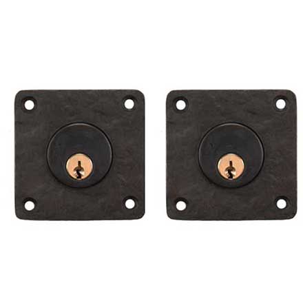 Coastal Bronze [30-290-D] Solid Bronze Door Deadbolt - Large Square Plate - Double Cylinder - 2 3/4&quot; x 2 3/4&quot; Plate