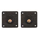 Coastal Bronze [30-290-D] Solid Bronze Door Deadbolt - Large Square Plate - Double Cylinder - 2 3/4" x 2 3/4" Plate