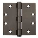 Coastal Bronze [30-420] Heavy Duty Extruded Bronze Gate Butt Hinge - Plain Bearing - Square Corner - Template - Button Tip - 4 1/2&quot; H x 4 1/2&quot; W