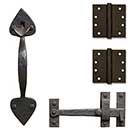 Coastal Bronze Solid Bronze Light Duty Gate Butt Hinge & Thumb Latch Kit - Spear End - 2 Hinge