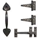 Coastal Bronze Solid Bronze Light Duty Gate T-Hinge & Thumb Latch Kit - Spear End - 2 Hinge