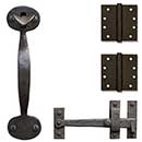 Coastal Bronze Solid Bronze Light Duty Gate Butt Hinge & Thumb Latch Kit - Bean End - 2 Hinge