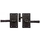 Coastal Bronze [400-00-S-LH] Solid Bronze Gate Case Latch Set - Left Hand - 5 1/4" H x 3 1/4" W