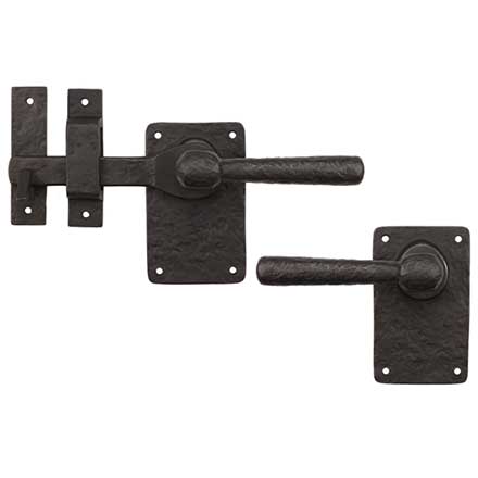 Coastal Bronze [60-101-00-LH] Solid Bronze Passage Gate Drop Bar Latch - Square Plate - Left Handed - 5&quot; L