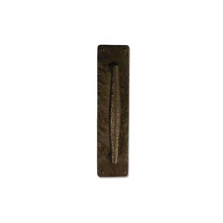 Coastal Bronze [125-90-PUL] Bronze Door Pull Handle - Bar Pull on Square Plate - 12" L