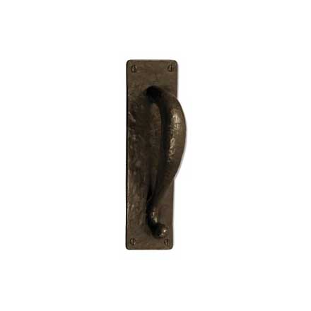 Coastal Bronze [125-95-PUL] Bronze Door Pull Handle - Cobra Pull on Square Plate - 12&quot; L