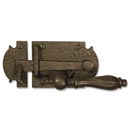 Coastal Bronze [60-350-LH] Solid Bronze Gate Drop Bar Latch - Euro Lever - Left Handed - 5 1/2" L