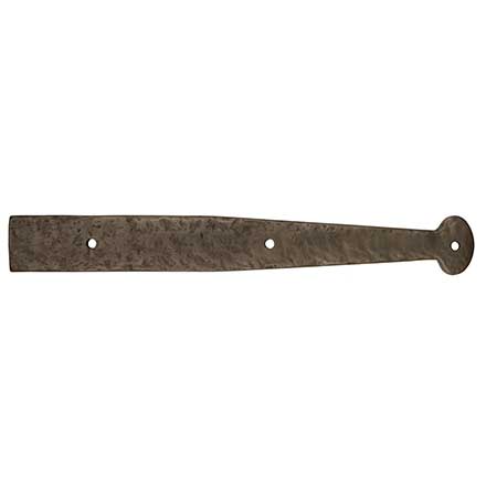 Coastal Bronze [20-145-B] Solid Bronze Decorative Strap Hinge Front - Flat Bar - Bean End - 2&quot; W x 15&quot; L