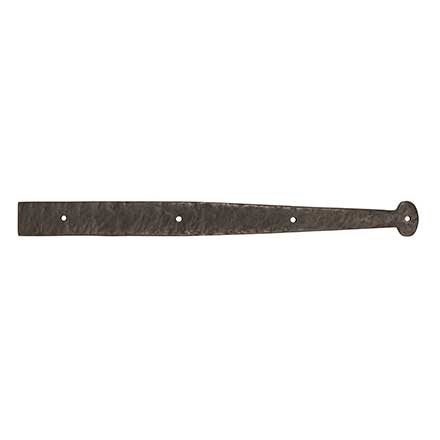 Coastal Bronze [20-150-B] Solid Bronze Decorative Strap Hinge Front - Flat Bar - Bean End - 2" W x 22" L