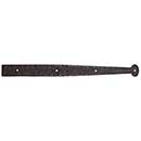 Coastal Bronze [20-150-B] Solid Bronze Decorative Strap Hinge Front - Flat Bar - Bean End - 2" W x 22" L